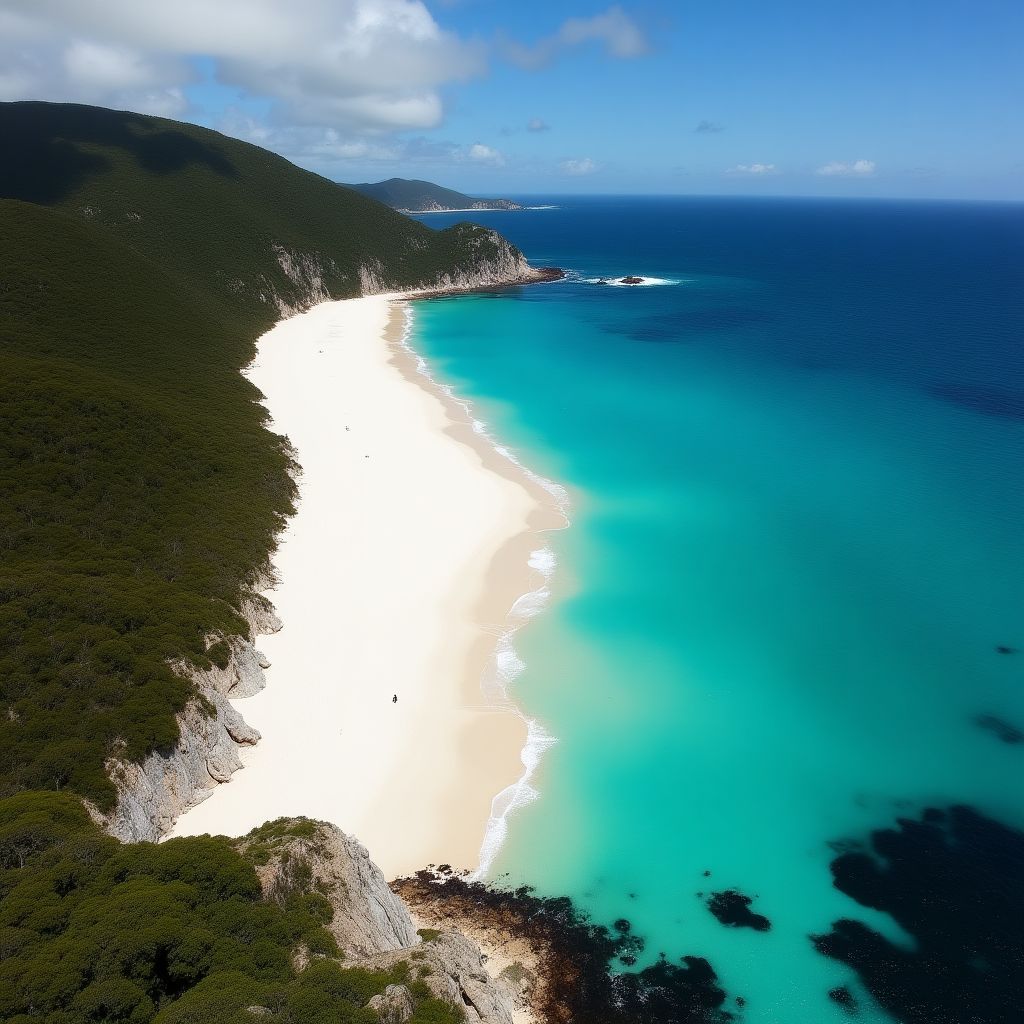 Aerial view of Wineglass Bay
